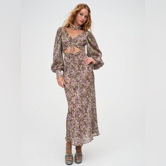 Free People For Love & Lemons Wynne Maxi Dress/ size S - Picture 1 of 13